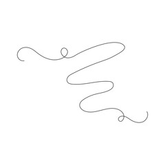 Squiggly vector line modern decoration element