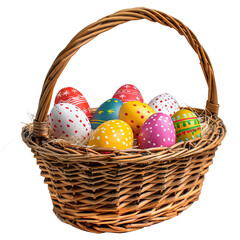 easter eggs in basket png