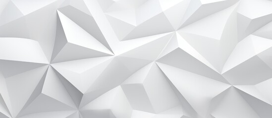 Abstract geometric white background with paper origami pattern.