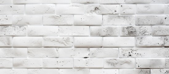 Urban Decay Concept: White Brick Wall with Black Spots Illustrating Neglect and Gritty Aesthetics