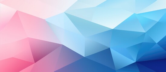 Light Pink and Blue geometric in Origami style with gradient. A modern abstract mosaic background for your website. - obrazy, fototapety, plakaty