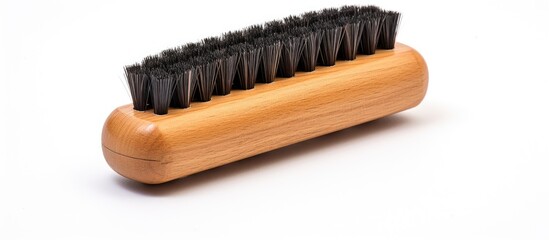Rustic Wooden Brush with Stylish Black Bristles for Eco-Friendly Grooming