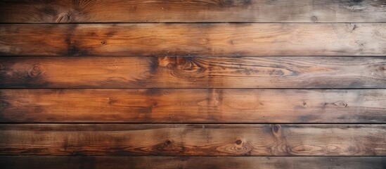 Fototapeta premium Rustic Wooden Wall with Unique Brown Stain Providing Natural Texture Background