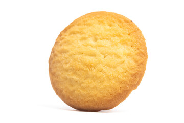 Danish butter cookies the country style cookie side view isolated on white background clipping path
