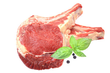 Beef steak meat on a white background