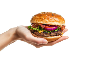 Hand Holding A Mini Burger