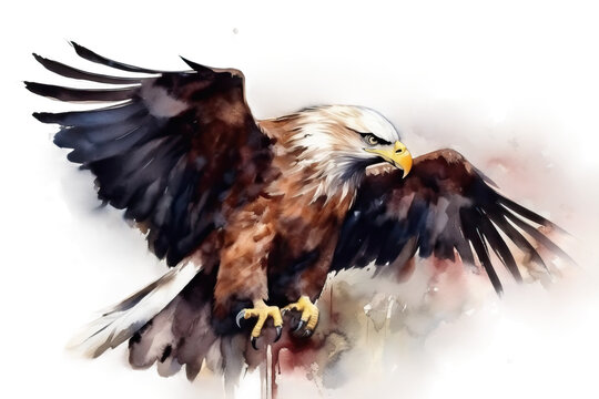 eagle painting Bird beautiful Image watercolor illustration