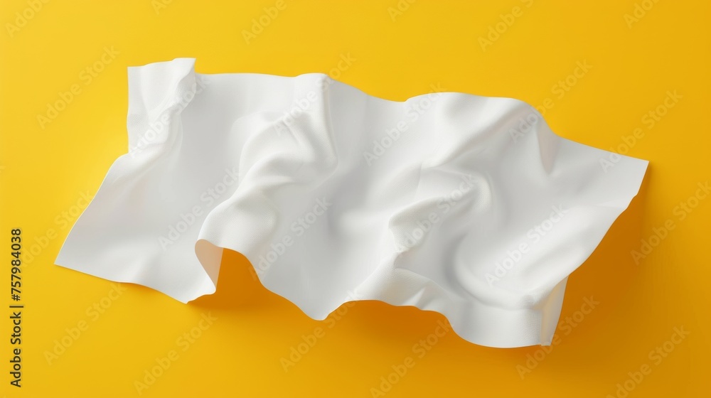 Poster top view of folded white paper sheets with crossing creases. modern realistic template of empty wrin