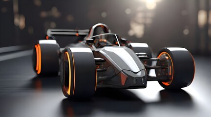 the futuristic race car epitomizes the advancements in automotive technology, promising a thrilling ride into the future - obrazy, fototapety, plakaty