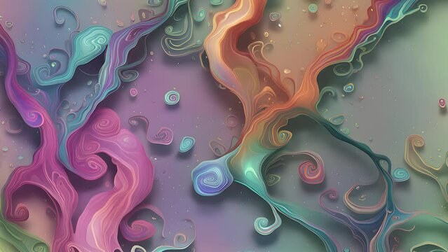 Abstract wave animation.Colorful flowing fractal background.Abstract explosion animation.Abstract multicolor paint art .Computer generated abstract background.Wavy digital background	