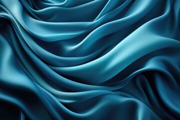 Abstract smooth blue with black vignette Studio well use as backgroundb, generative IA