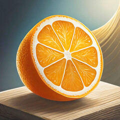 an orange cross section