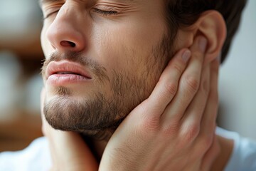 Obraz premium A portion of a person's upper body is in focus while the face remains intentionally blurred