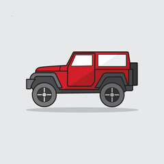 red truck vehicle icon vector