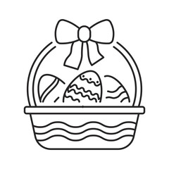 Happy Easter line icon. Vector holiday sign egg vector