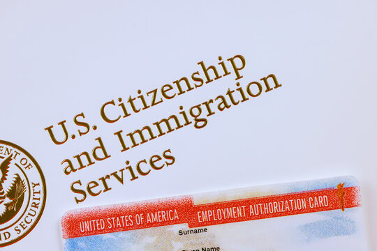 Employment Authorization card is American Immigrant work documents Department of homeland Security United States Citizenship and Immigration Services