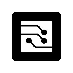 circuit board icon symbol vector template
