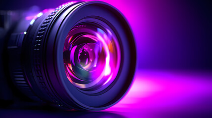 Close-up of camera lens capturing details - obrazy, fototapety, plakaty