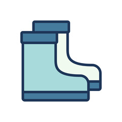 rain boots icon symbol vector template