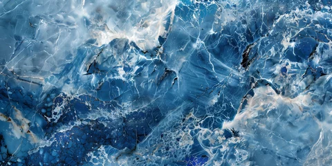 Fototapeten blue marble surface texture, blank nature stone background © agrus_aiart