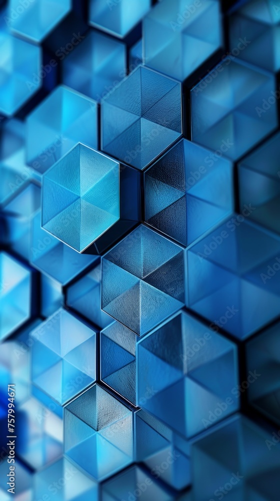 Poster hexagonal pattern background for tech, science.