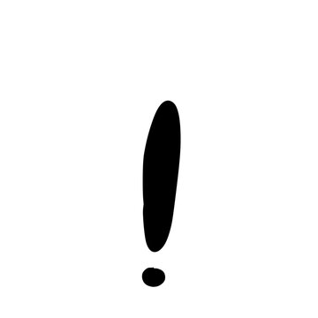 recommend clip art: hand drawn exclamation mark silhouette