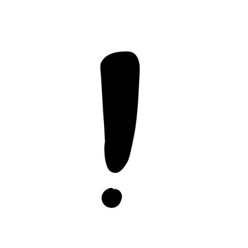 recommend clip art: hand drawn exclamation mark silhouette