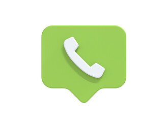 Call icon for social media or web 3d render illustration