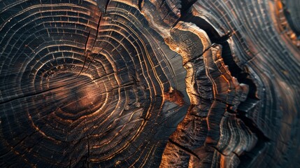 Wooden cut texture close-up, highlighting intricate wood grain patterns.