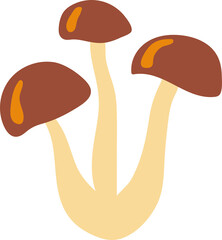 Cute hand drawn forest mushroom