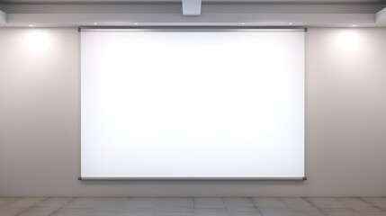 Projector Screen - Empty White Board Presentation