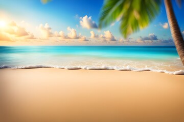Fototapeta na wymiar Blurred tropical beach