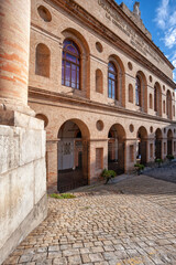 Macerata, Macera district, Marche region, Italy, exterior of the Sferisterio theatre