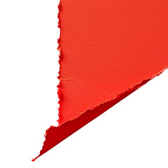 isolated red colored paper banner	
