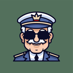 old military veteran icon vec...