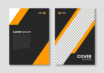 Business brochure cover design template. Vector template for annual report, corporate presentation, book cover, business flyer. A4 layout design