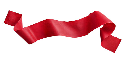 isolated red colored paper banner	

