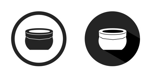 Potted logo. Pots icon vector design black color. Stock vector.
