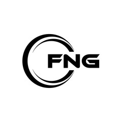 FNG letter logo design in illustration. Vector logo, calligraphy designs for logo, Poster, Invitation, etc.