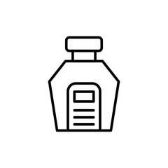 Obraz premium Perfume bottle outline icons, minimalist vector illustration ,simple transparent graphic element .Isolated on white background