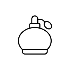 Fototapeta premium Perfume bottle outline icons, minimalist vector illustration ,simple transparent graphic element .Isolated on white background