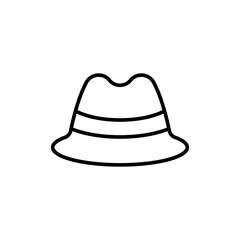 Spy hat outline icons, minimalist vector illustration ,simple transparent graphic element .Isolated on white background
