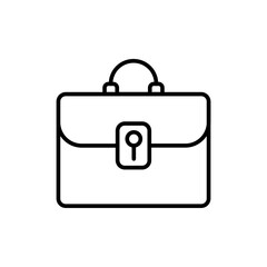 Briefcase outline icons, minimalist vector illustration ,simple transparent graphic element .Isolated on white background