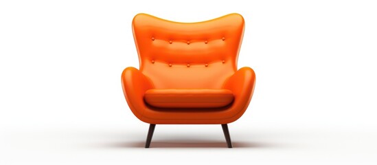 Orange chair isolated on white background