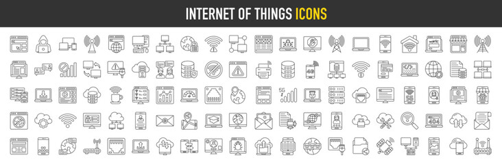 Internet Of Things outline icon set. Vector icons illustration collection