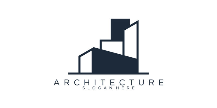 modern building architecture logo design