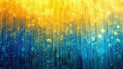 Vivid Yellow and Blue Abstract Digital Background with Dots - obrazy, fototapety, plakaty