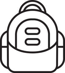 School Bag Line Icon