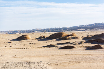 Fototapeta na wymiar Qinghai Haixi original wind erosion landform