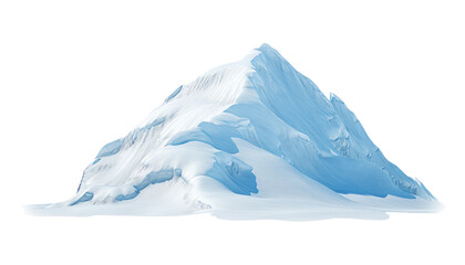 iceberg in polar regions isolated on transparent background cutout